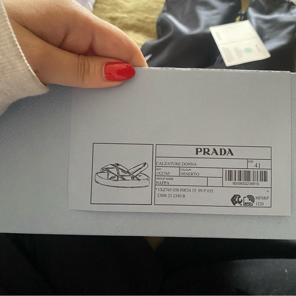 Prada Leather Slingback Sandals - Picture 10 of 11